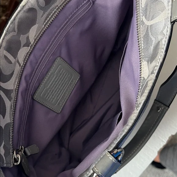 Coach Silver Signature Tote Bag - Picture 7 of 12